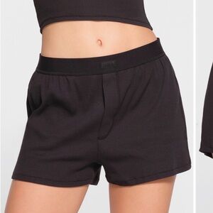 SKIMS Black Ribbed Boxers